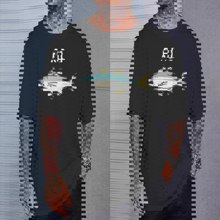 Aji 鯵 アジ 願掛け 釣り好き 魚好き 海釣り 趣味 おもしろ 寿司ネタ 趣味釣り 船釣り 釣り 長袖tシャツ Tシャツ 彼への贈り物