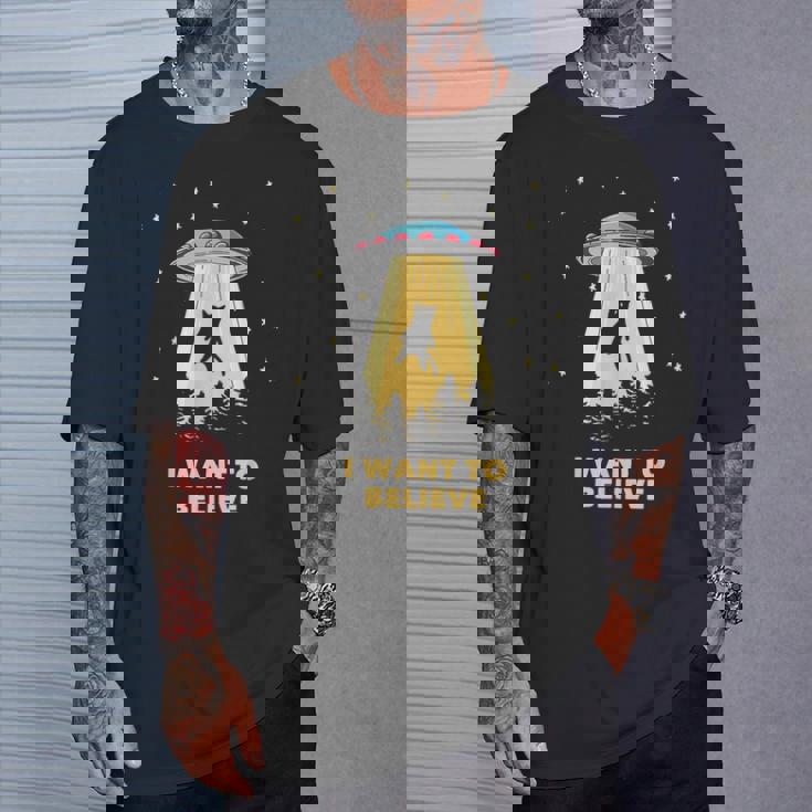 Area 51 Ufoハンターtシャツ エイリアン誘拐 I Want To Believe Tシャツ 彼への贈り物