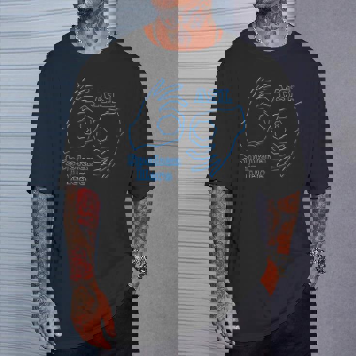 Asl アメリカ手話 Aslpoken Hear Tシャツ 彼への贈り物