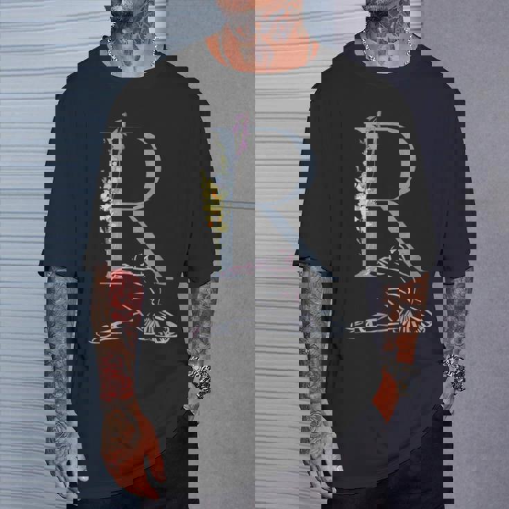 Balla バレリーナ イニシャル 名 R ダンス モノグラム バレエ Tシャツ 彼への贈り物