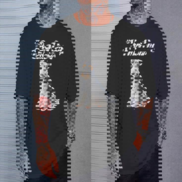 Best Dog Dad Ever ワイヤーフォックステリア Tシャツ 彼への贈り物