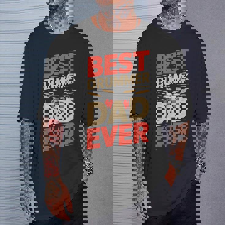 Best Drummer Dad Ever For ギフト アイデア ドラム ファニー パパ Tシャツ 彼への贈り物