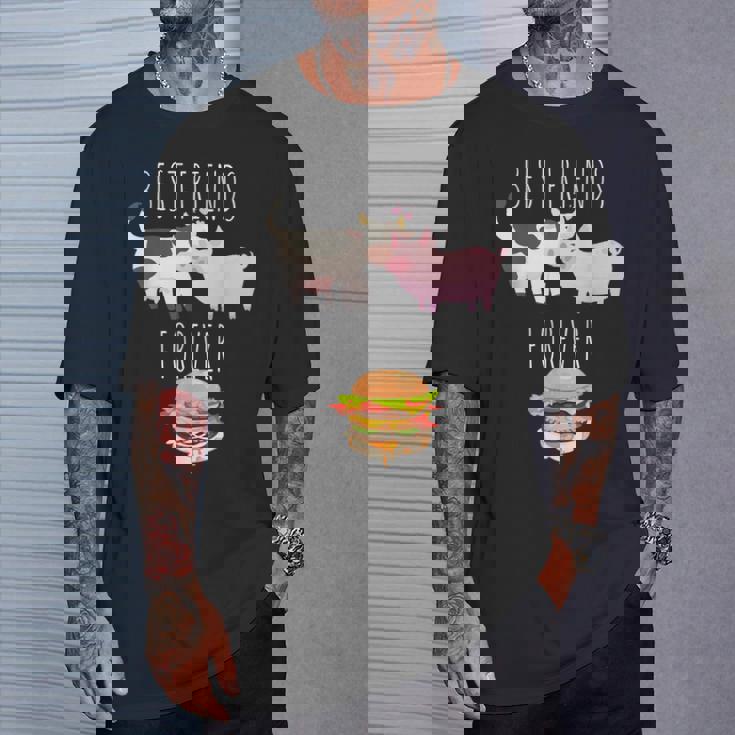 Best Friends Forever Beef Lover Pork Meat Bacon Burger Tシャツ 彼への贈り物