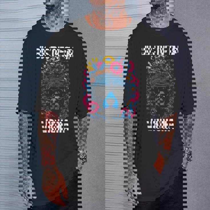 Bigtone Gap バージニア Usa クマと花のデザイン Tシャツ 彼への贈り物