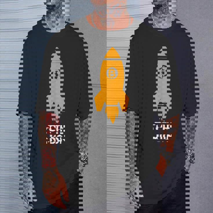 Bitcoin To The Moon おもしろビットコインシャツ ビットコインギフト Tシャツ 彼への贈り物