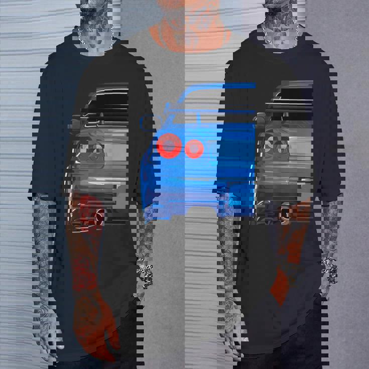 Blue Gt R 34 Jdm スカイラインスタンス カー ドリフトレーシング Tシャツ 彼への贈り物