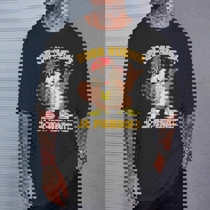 Bober Kurwa Meme Polska ビールコスチューム 面白い はいピエルドールボブル Tシャツ 彼への贈り物