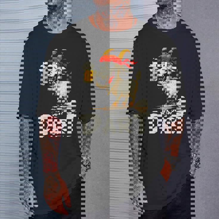 Bock Auf Dart ヤギとビールジョッキ 面白いダーツプレーヤー Tシャツ 彼への贈り物