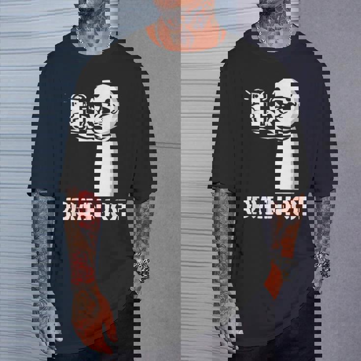 Brain Rot シャツ Word Of The Yeartickman Brainrot Tシャツ 彼への贈り物