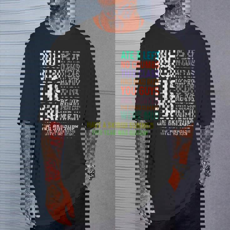 Bruh This Year Was Goated No Cap 面白い 学校最後の日 Tシャツ 彼への贈り物