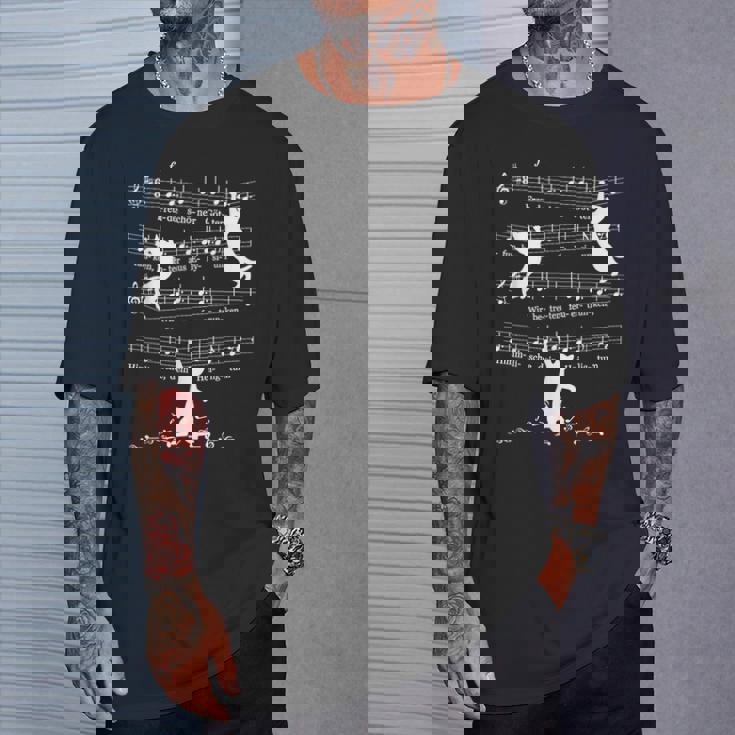 Cats Kittens ベートーヴェン第9番 交響曲 クラシック 楽譜 Tシャツ 彼への贈り物