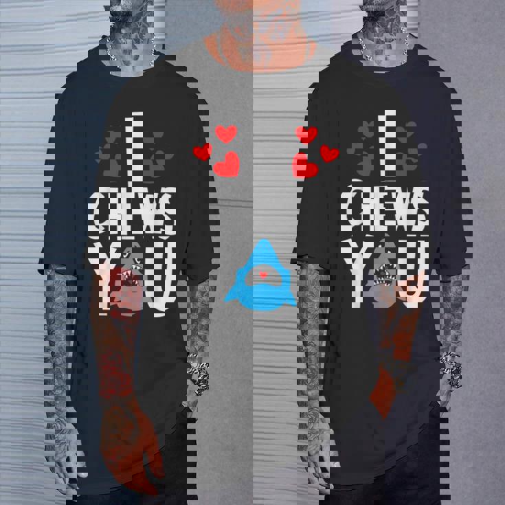 I Chews Youhark バレンタインデー ラブ ハート メンズ レディース Tシャツ 彼への贈り物