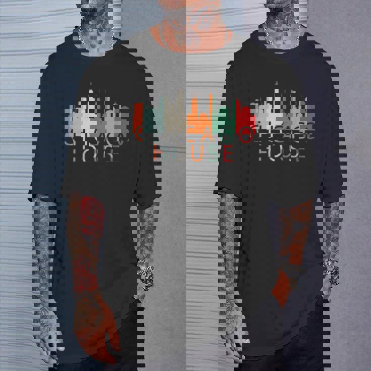 Chicago House Music レトロ ヴィンテージ シャツ ラブ シカゴ Tシャツ 彼への贈り物