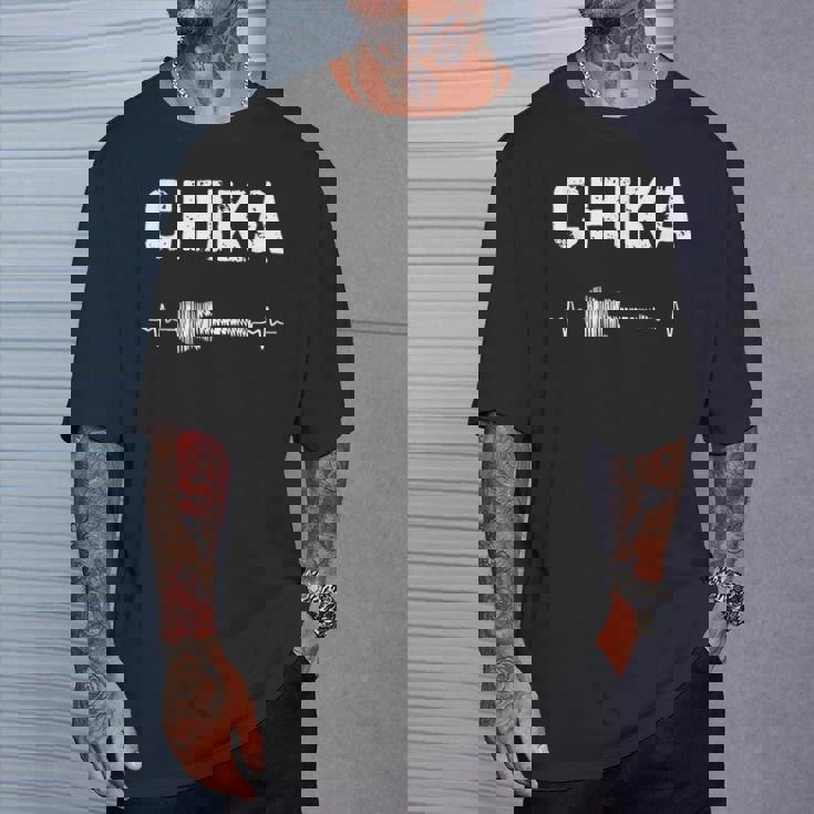 Chika ギター ハートビート 音楽 ギタリスト レトロ ヴィンテージ Tシャツ 彼への贈り物