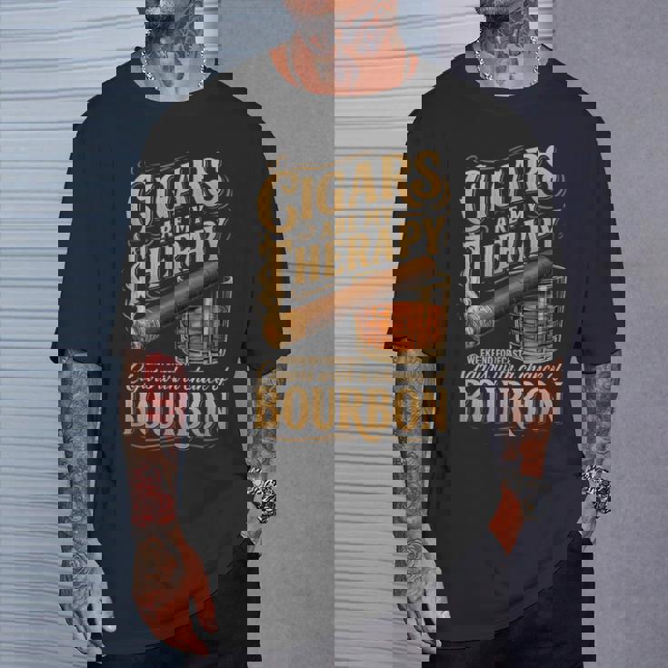 Cigars Are My Therapy Weekend Forecast Bourbonアパレル Tシャツ 彼への贈り物