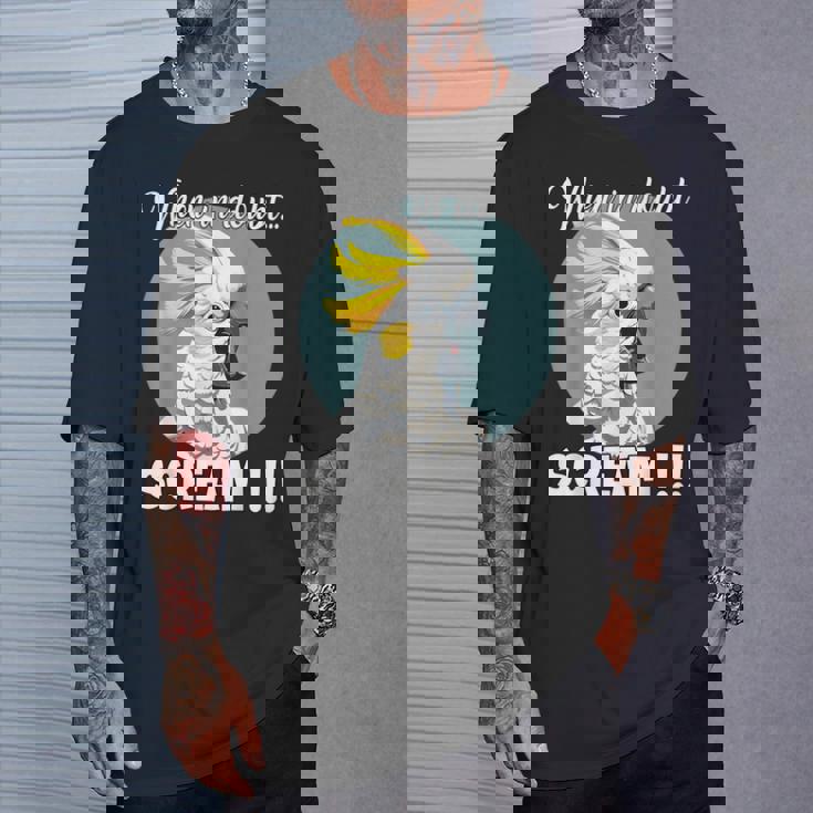 Cockatoo Meme T、面白い叫び声を上げているキバタン Tシャツ 彼への贈り物