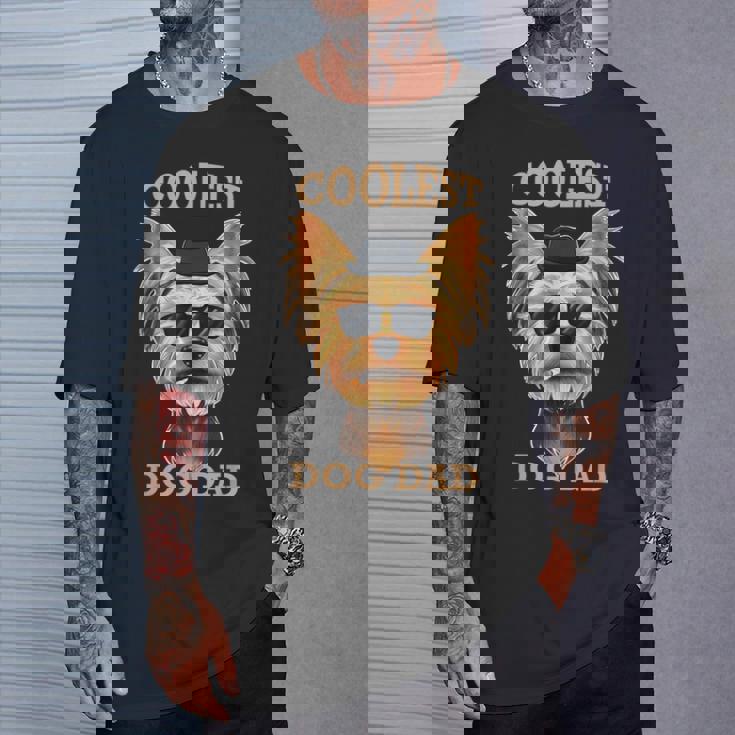 Coolest Dog Dad I Yorkshire Terrier パパ I ヨークシャー・テリア Tシャツ 彼への贈り物