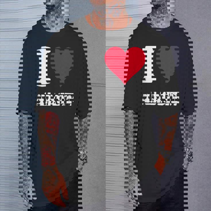 Corazón Rojo Me Encanta Albacete Camiseta unisex Regalos para él