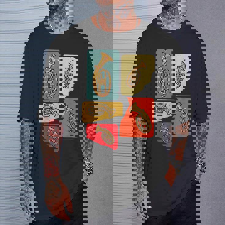 Creative Tenor Horn ビンテージ レトロ アートワーク テナーホルン奏者 Tシャツ 彼への贈り物