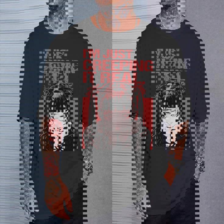 Creeping It Real ゴシック アニメ ソフト グランジ エモ オタク Tシャツ 彼への贈り物