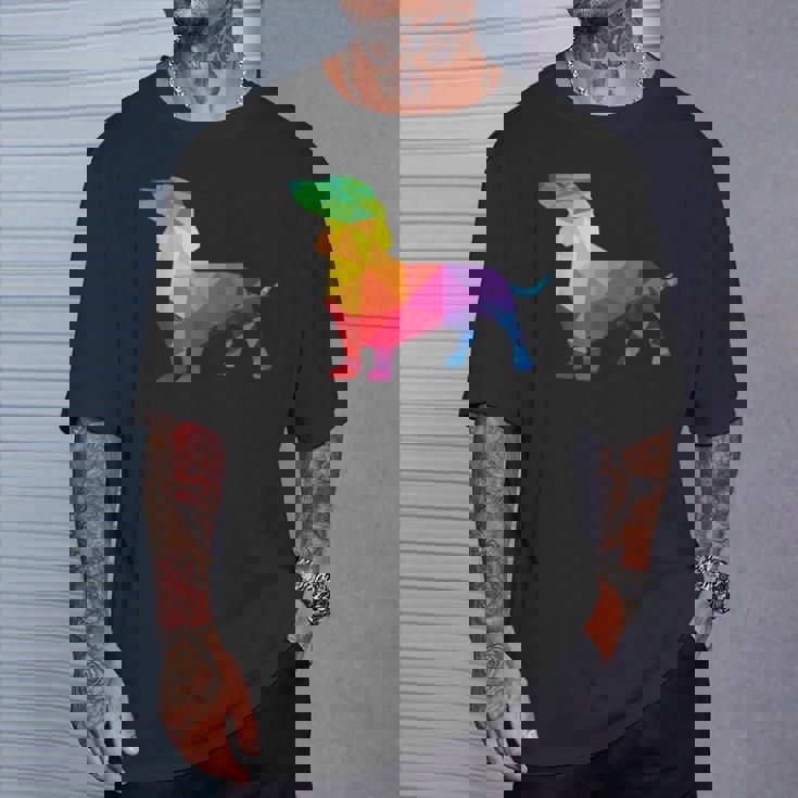 Dachshund Gay Pride Lgbt Lgbtq Rainbow Flag Dog Lovers Tシャツ 彼への贈り物