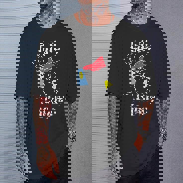 Daddy Is My Herouper Dad 手描き Tシャツ 彼への贈り物