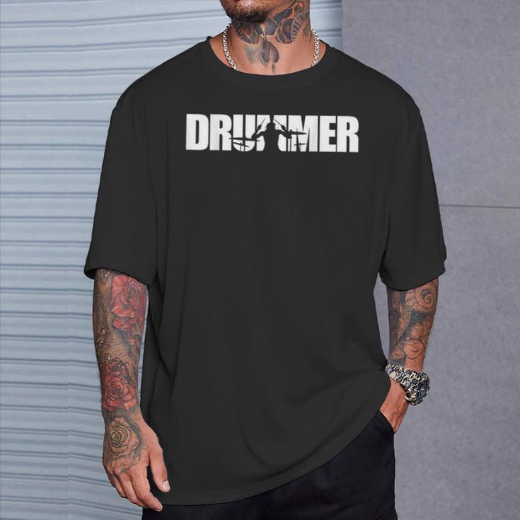 Drummer Drum And Drummers Camiseta unisex Regalos para él