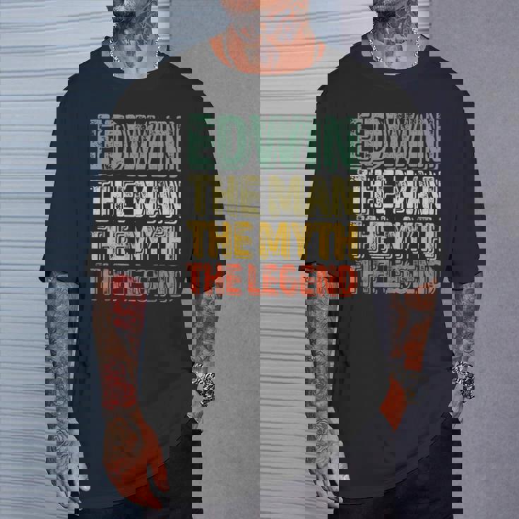 Edwin The Man The Myth The Legend シャツ ファーストネーム Edwin Tシャツ 彼への贈り物