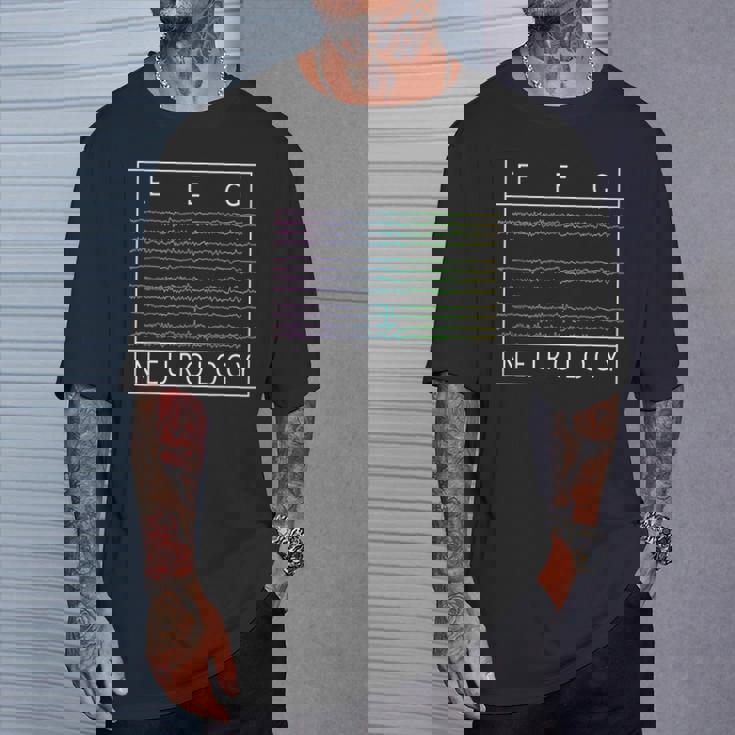 Eeg技術者 神経学 カラフルな脳波 Eeg Tシャツ 彼への贈り物