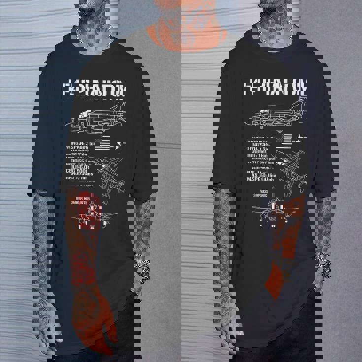F-4 ファントム 戦闘機 ジェット仕様 軍用飛行機 F4 ファントム Tシャツ 彼への贈り物
