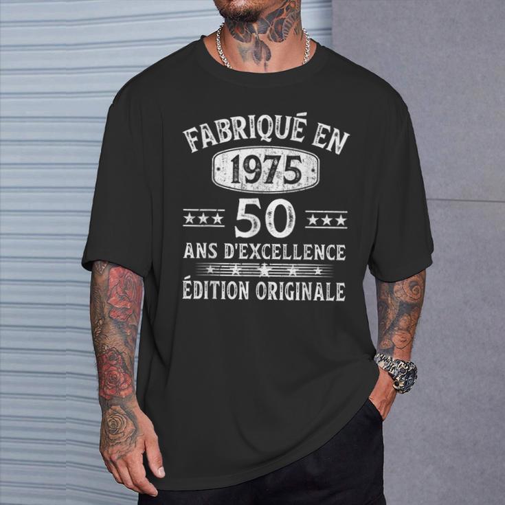 T-shirt Vintage 50 Ans Anniversaire - Cadeau Personnalisé Pour Homme/Femme Né En Novembre 1975 - 13