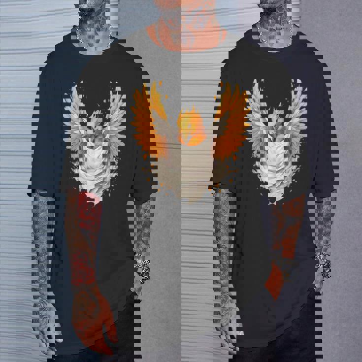 Firebird Reborn Rejuvenation 神話の鳥 アートワーク フェニックス Tシャツ 彼への贈り物