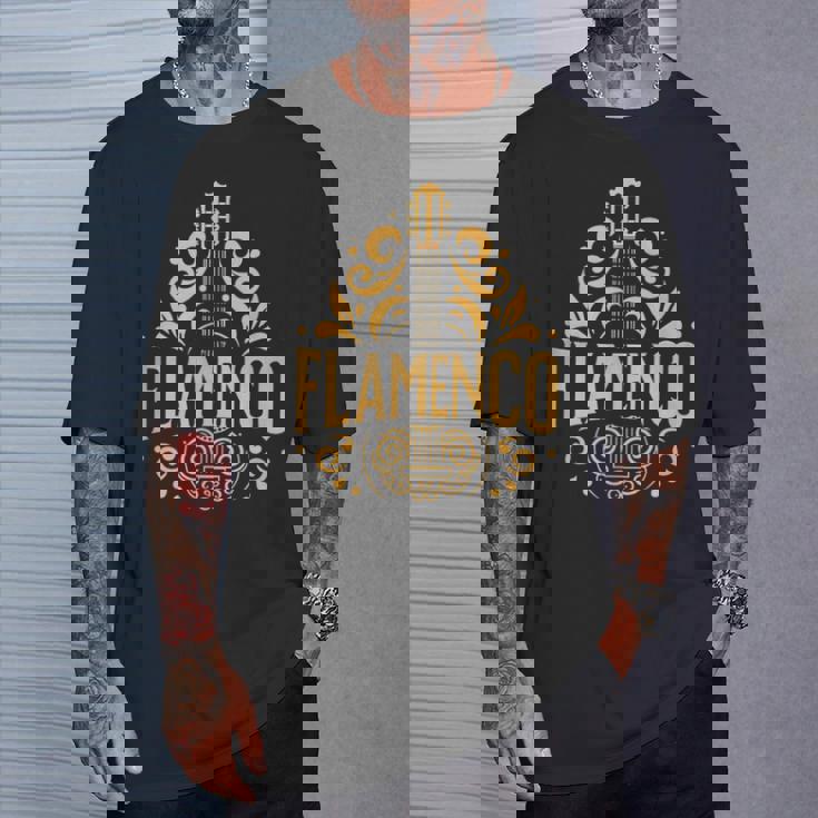 Flamenco スパニッシュギター フラメンコギターアート Tシャツ 彼への贈り物