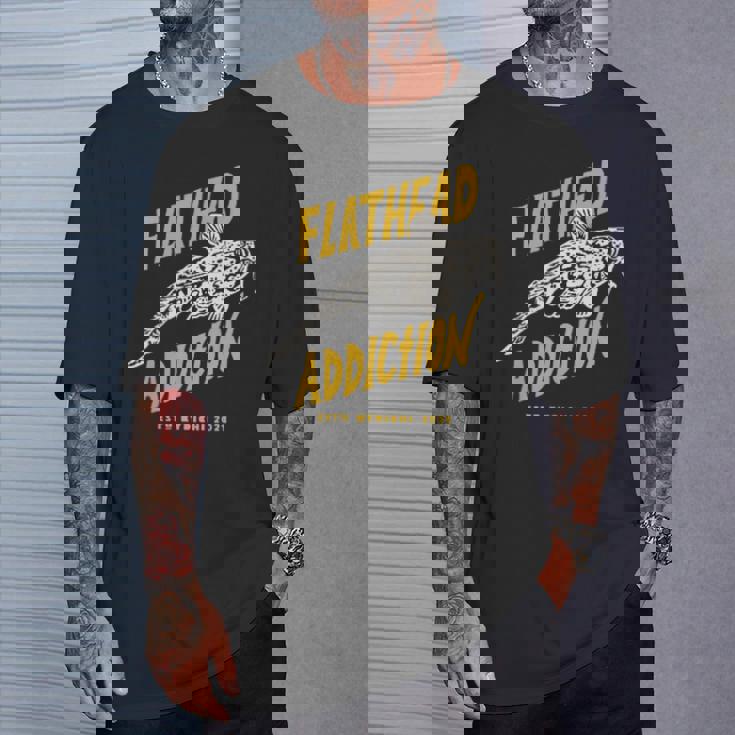 Flathead Addiction マゴチ 釣り Tシャツ 彼への贈り物