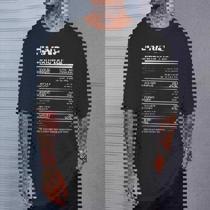 Flavio 栄養成分表示 Tシャツ 彼への贈り物