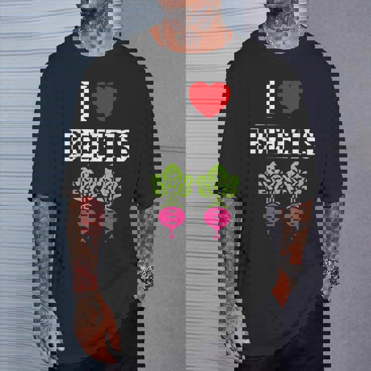 Food Humor Beetrootimpleegetable I Love Beets Tシャツ 彼への贈り物