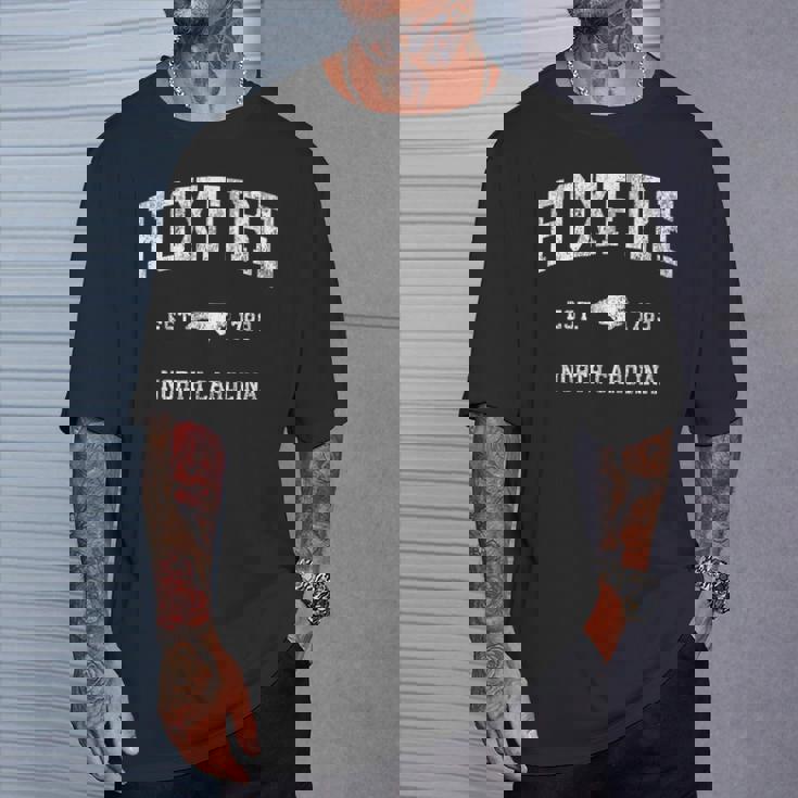 Foxfire ノースカロライナ Nc ビンテージ アスレチック スポーツデザイン Tシャツ 彼への贈り物