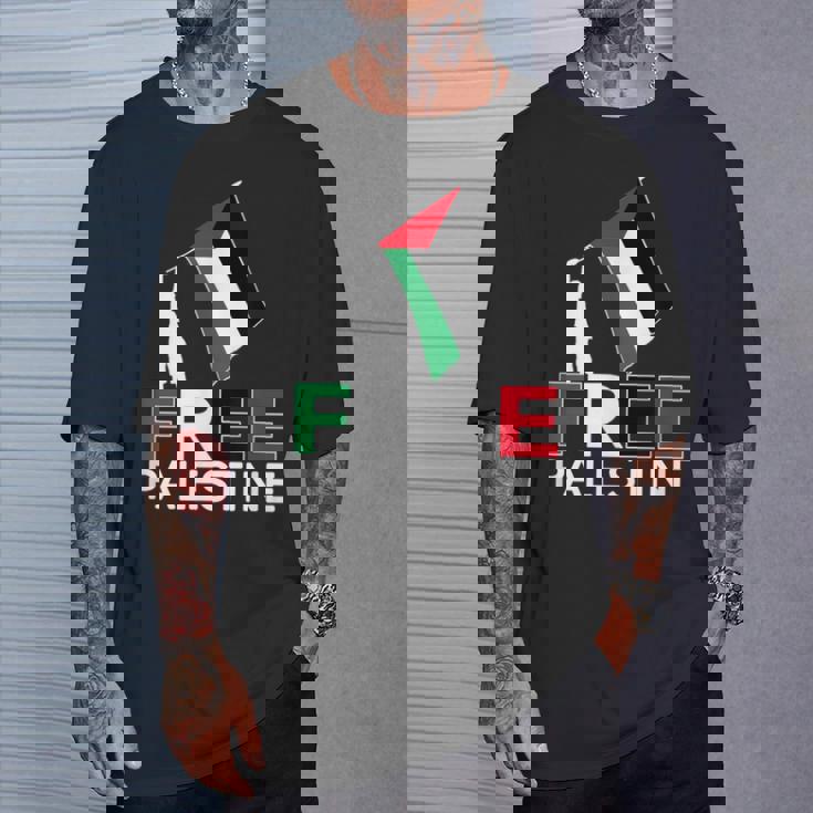 Free Palestine パレスチナ国旗 フリーガザtシャツ Tシャツ 彼への贈り物