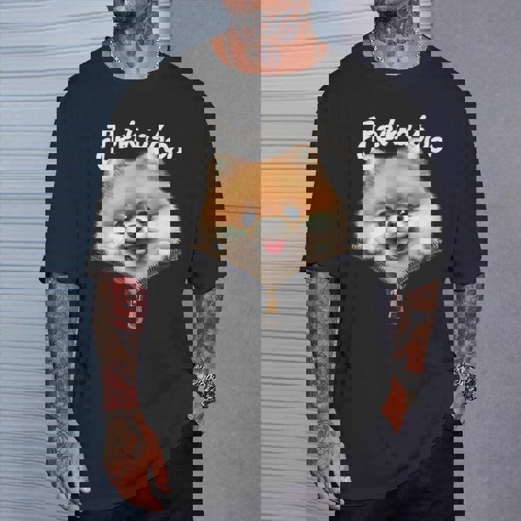 Peek-A-Boo ポメラニアン Tシャツ 彼への贈り物