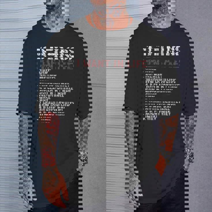 10 Things I Want In My Life ウイスキー Loves Whiskey Tシャツ 彼への贈り物