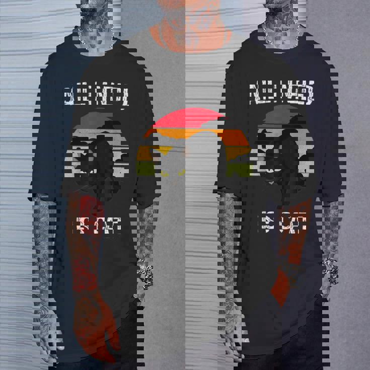 Cat Lover Retrotyle Cat Pattern Tシャツ 彼への贈り物