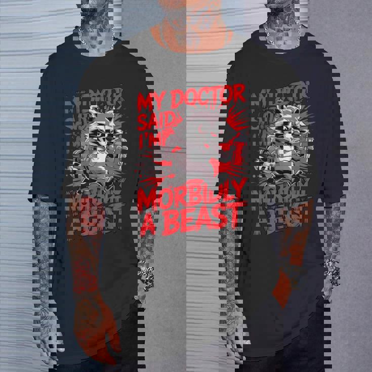 Gym Workout Racoon Muscle Tシャツ 彼への贈り物