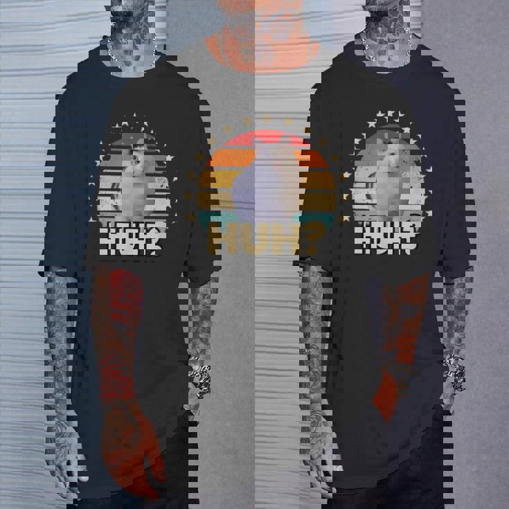 Huh Cat Huhおかしな猫好きのハッミーム Tシャツ 彼への贈り物