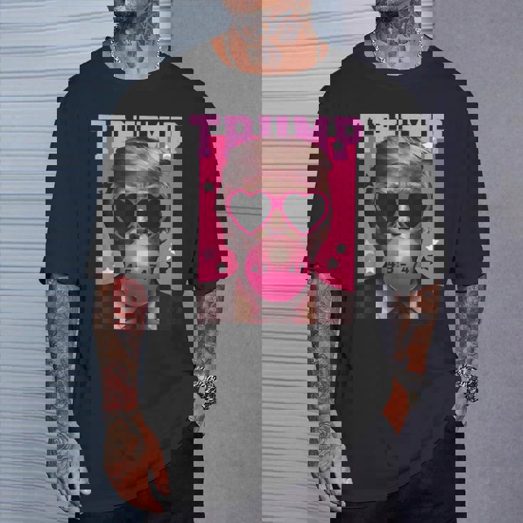 Trump 2024 メガネ&バブルガム ピンク Tシャツ 彼への贈り物