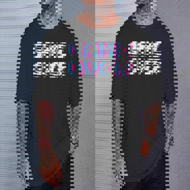 Game Over 8Bit ゲームオーバー 8ビットピクセル レトロヴィンテージビデオゲームグラフィック ゲーマー Tシャツ 彼への贈り物