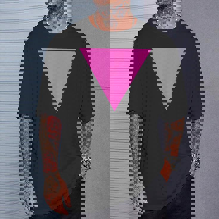Gay Pride Upside Down Pink Triangle Tシャツ 彼への贈り物