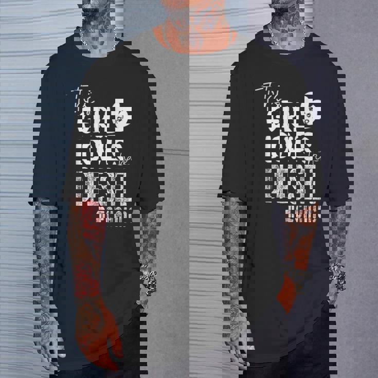 Girl Loves Diesel メカニックシャツ 面白いバレンタインデーギフト Tシャツ 彼への贈り物