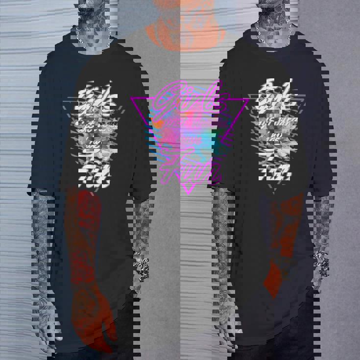 Girls Just Wanna Have Fun 1980S Eighties Costume Party Tシャツ 彼への贈り物