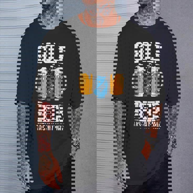 Golf And Beer That's Why I'm Here ゴルフ ビールを飲む人 Tシャツ 彼への贈り物