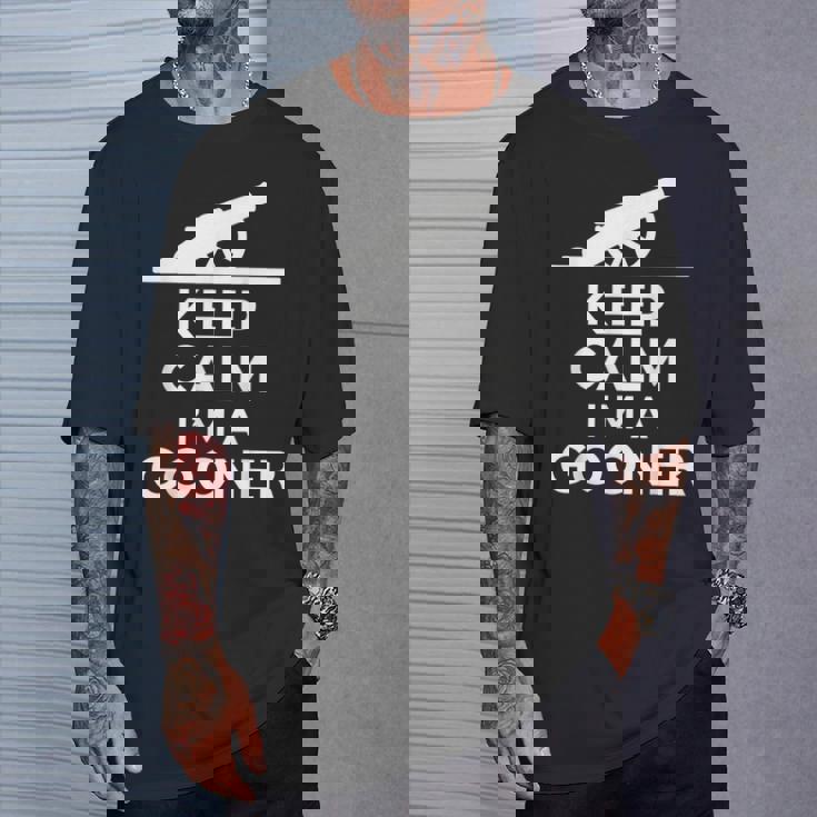 Gooner フットボールファン Keep Calm Gooner アーセナルギフト Tシャツ 彼への贈り物